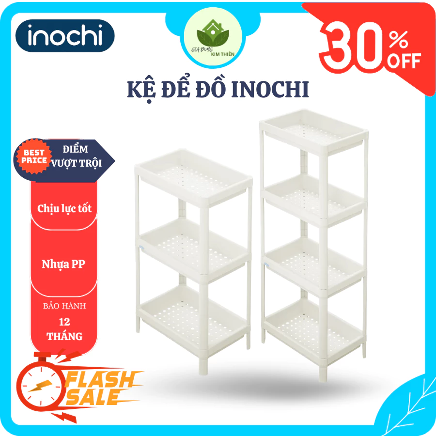 Kệ Đa Năng Inochi  3 Tầng 4 Tầng Kết Cấu Chắc Chắn Bền Bỉ, Tối Ưu Lưu Trữ Cho Phòng Bếp Phòng Khách - Gia Dụng Kim Thiên
