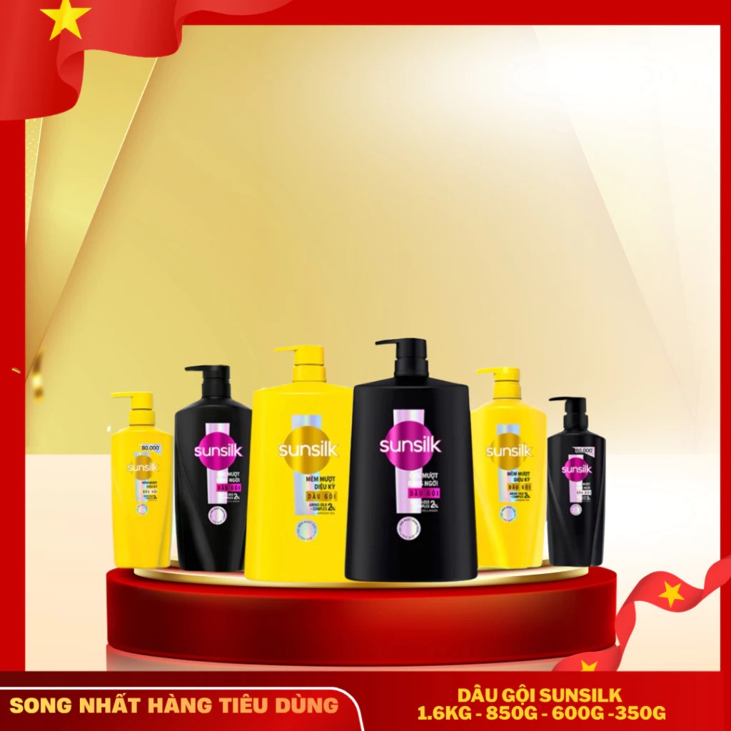 Dầu gội Sunsilk 1.6kg(1.4kg+200ml)-900g-650 làm sạch và mềm mượt tóc gấp 5 lần,cho mái tóc ngáthương