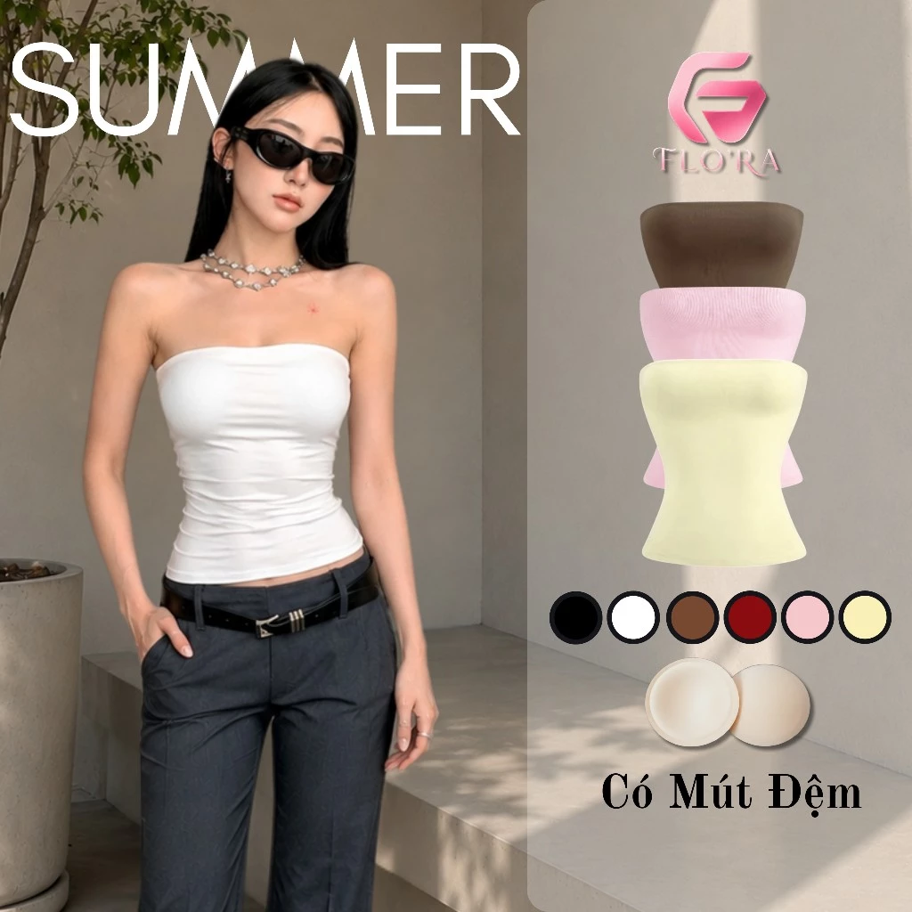 [KÈM MÚT] Áo Thun Nữ Ôm Body Ống Dáng Dài Thun Borip Lụa DD12, Áo Quây Mềm Mại Co Giãn Có Bigsize Flo'ra