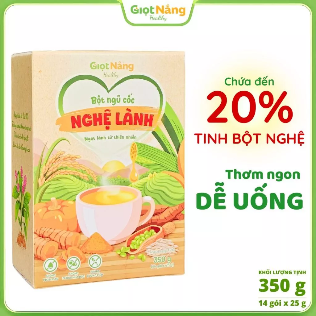 Bột ngũ cốc Nghệ Lành Dễ Uống Thơm Dịu Với Đường Hoa Dừa Hữu Cơ Thực Phẩm Khô Từ Nông Sản Giọt Nắng Dịp Tết Trung Thu
