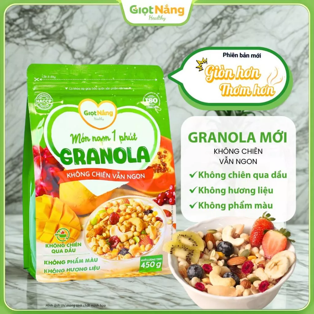 [Live] Granola Ăn Sáng Ngon Giòn Không Chiên Qua Dầu Sạch Lành Healthy từ Nông Sản Giọt Nắng Dịp Tết Trung Thu