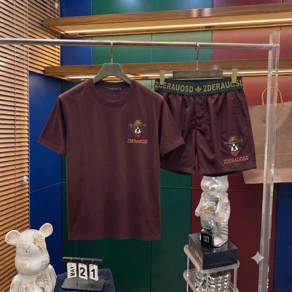 Bộ Cộc nam nữ mùa hè basic SDQ2 Thêu Cao Bồi Cưỡi Ngựa cao cấp unisex form rộng thoải mái thoáng mát Hàng Mới 2026