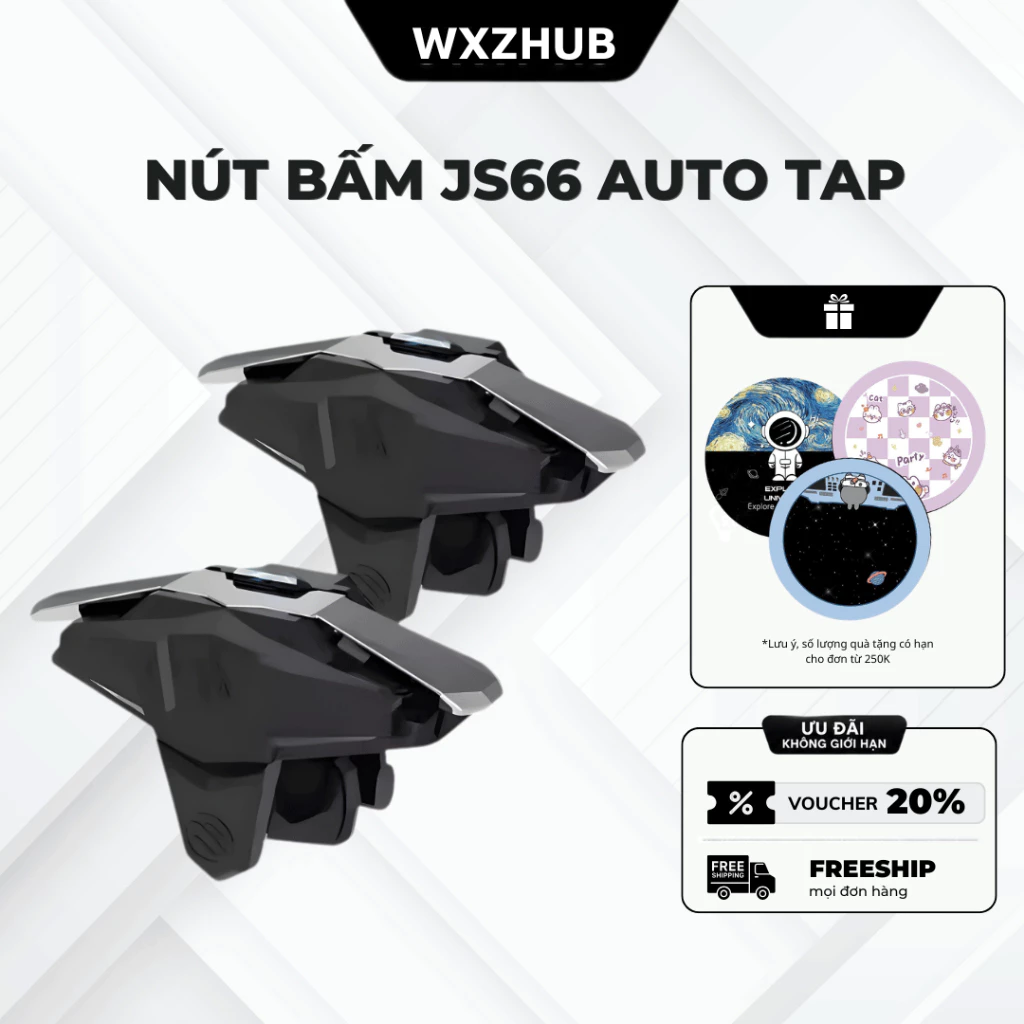 Nút Bấm Chơi Game JS66 Auto Tap, Phụ Kiện Gaming 4 Ngón, Chơi Game Cực Mượt