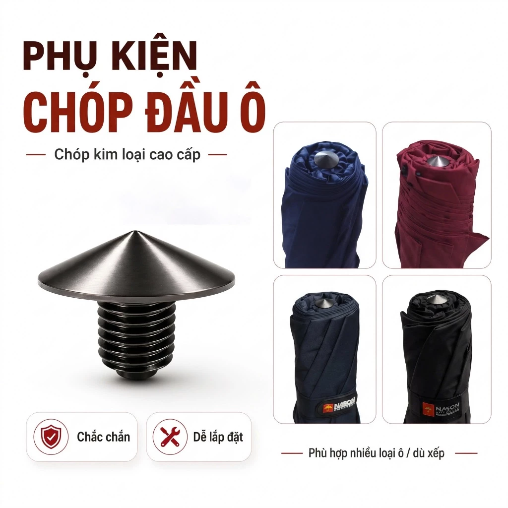Chóp Cứu Hộ - Phụ Kiện Dành Cho Các Loại Ô Ngắn Cầm Tay, Sản Phẩm Nhỏ - Giá Trị Lớn