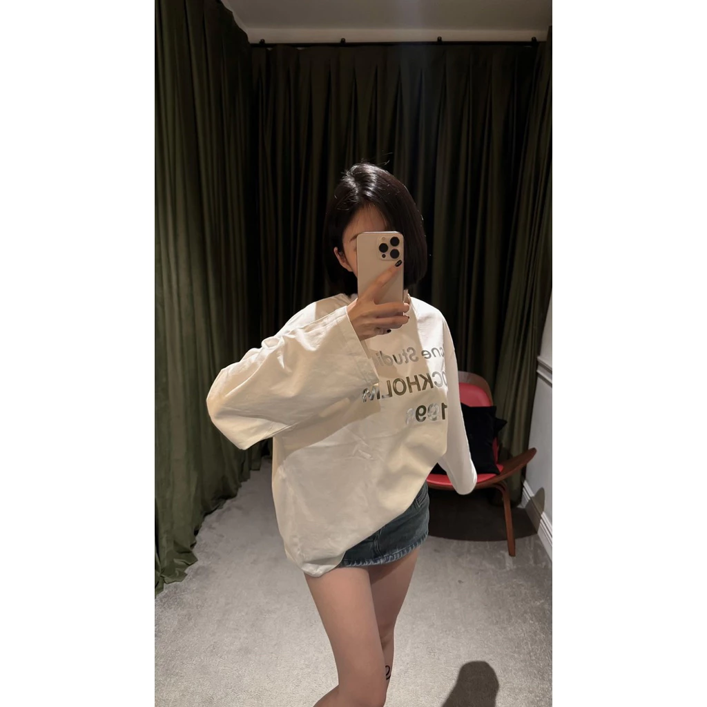 Áo Thun Tay Dài Tráng Gương Hàng Cao Cấp Cotton 260gsm Unisex Form Boxy - Warstudios