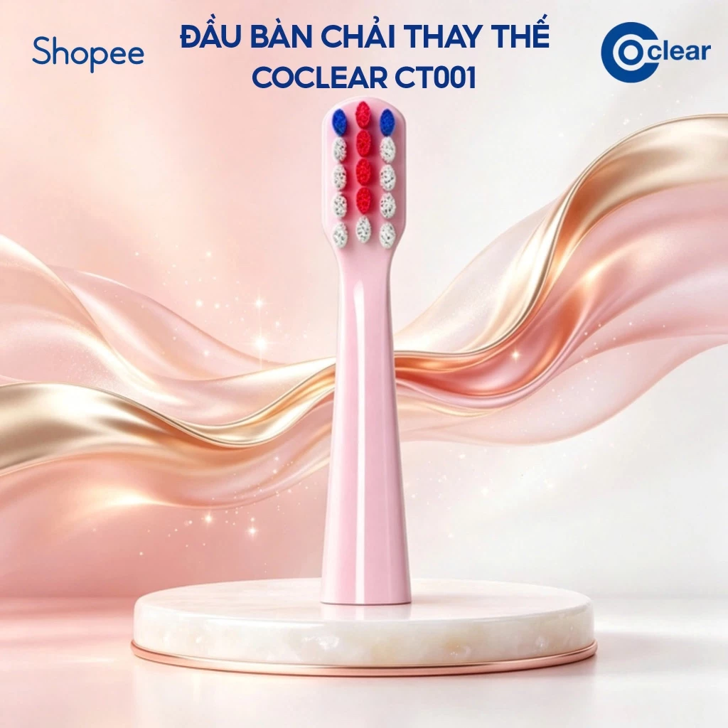 Đầu bàn chải thay thế Coclear CT001, 2 cái/hộp Thay Thế Cho Bàn Chải Điện CT6601 Hàng Chính Hãng