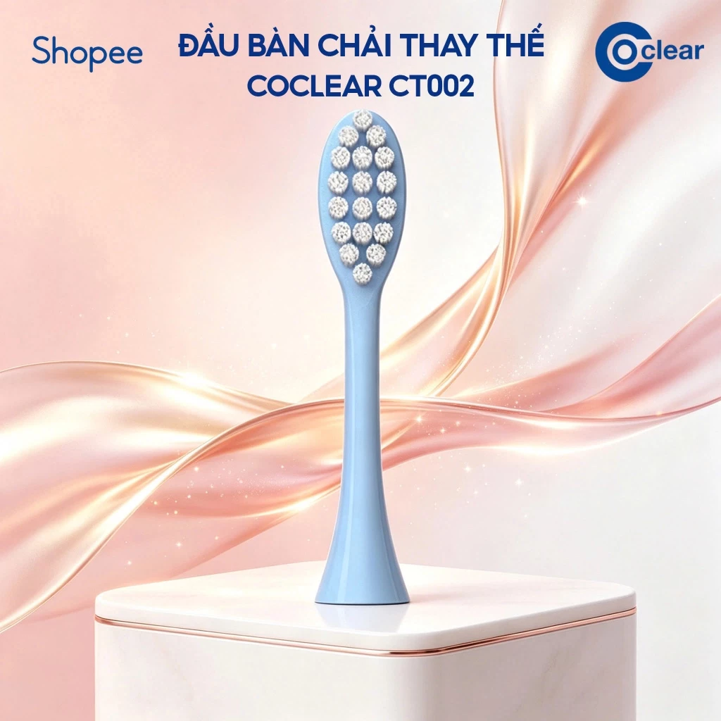 Đầu bàn chải thay thế Coclear CT002, 2 cái/hộp Thay Thế Cho Bàn Chải Điện CT6602 Hàng Chính Hãng