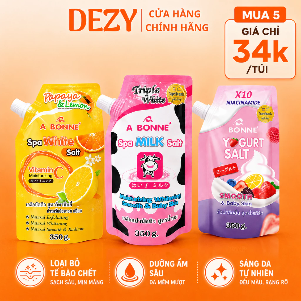 Muối Tắm Sữa Bò A Bonne Spa Milk Salt Body Thái Lan - Muối Bò Tẩy Tế Bào Chết Dưỡng Trắng Làm Sạch Da Chăm Sóc Da Dezy