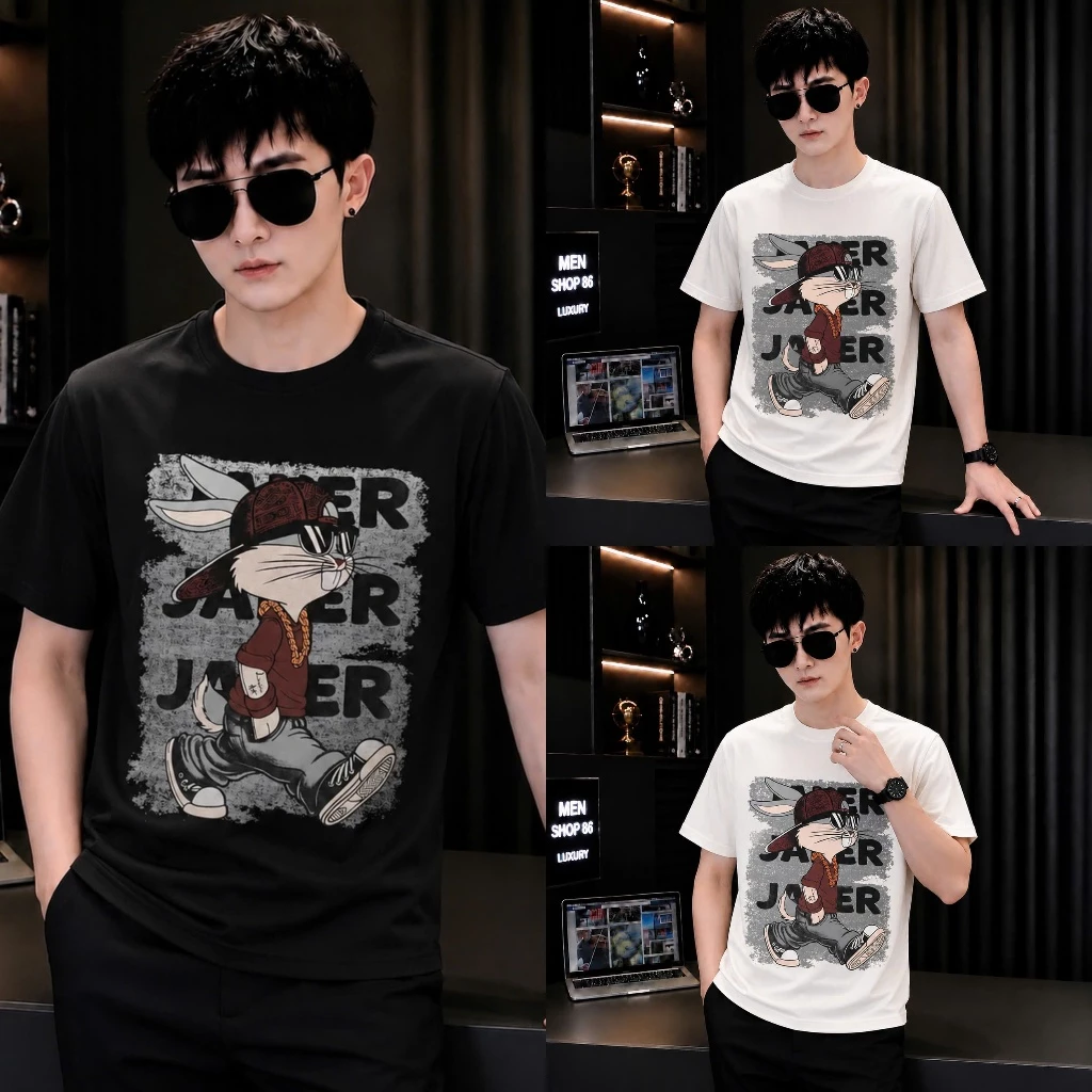 Áo thun cổ tròn nam nữ vải cotton co dãn loang chữ trẻ trung,form đẹp,mẫu mới,giá rẻ-đẹp BOUTIQUE_MENSWEAR