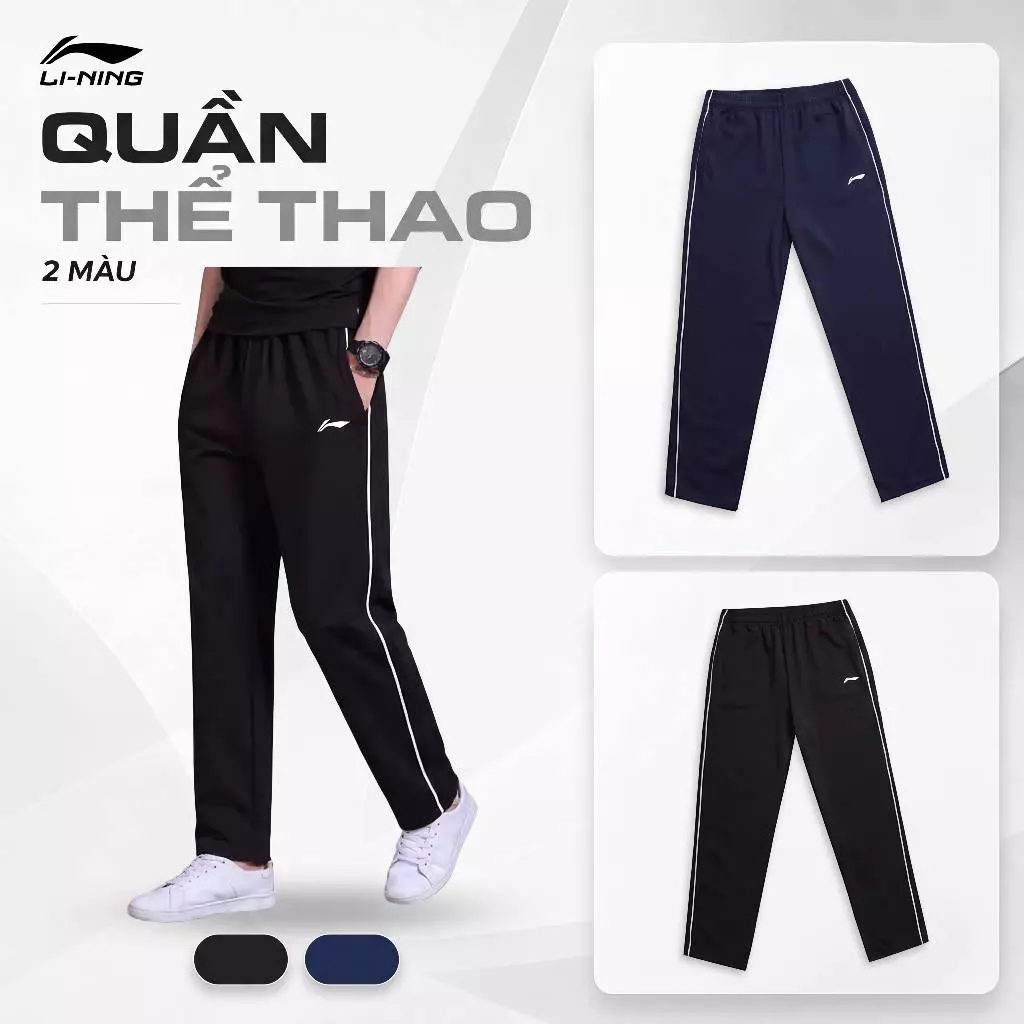 Quần Nỉ Dài Nam Li-Ning TL01 Kiểu Dáng Thể Thao Dễ Phối, Chất Vải Dày Dặn, Cản Gió Chống Nhăn, Không Xù
