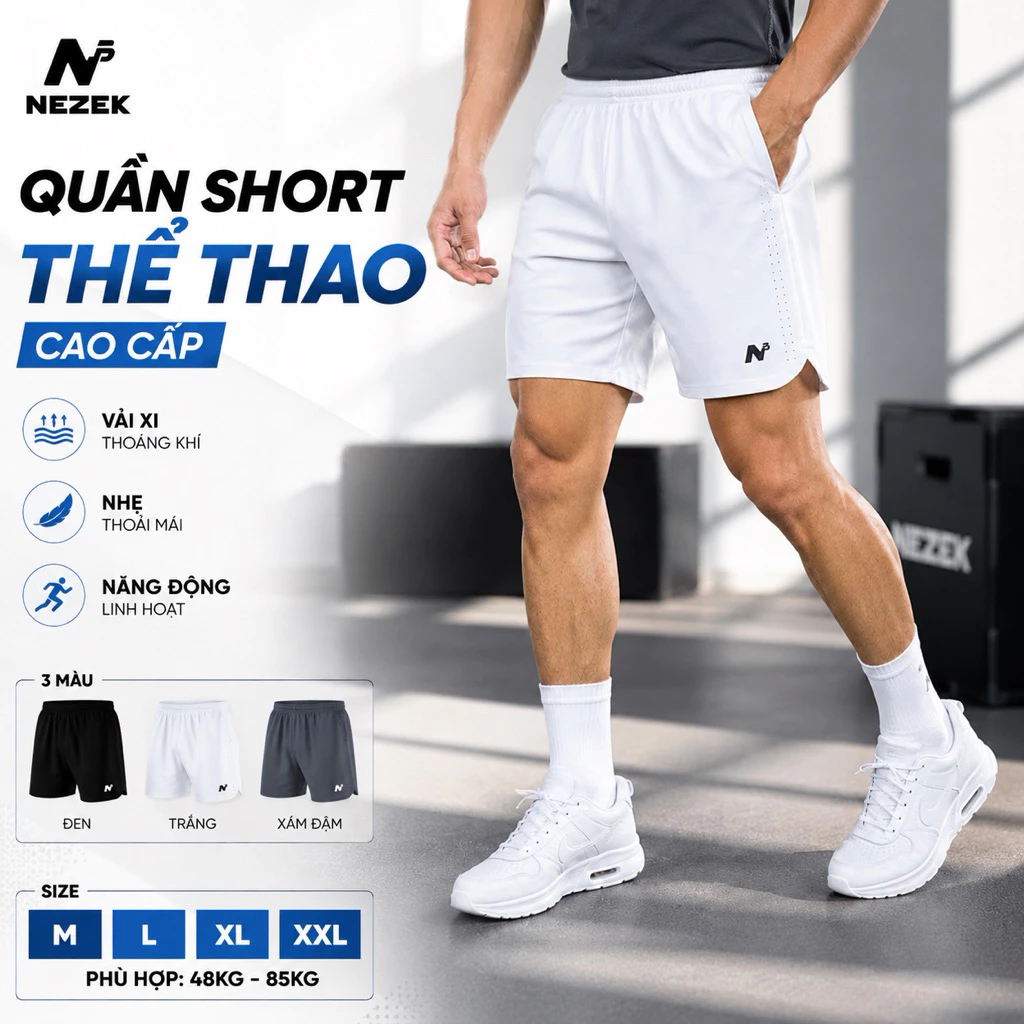 [MUA 3 GIẢM 10%] Quần Thể Thao Nam, Quần Chạy Bộ Có Túi Khóa Kéo, Màu Sắc Đa Dạng - Thoáng Khí, Nhanh Khô | Nezek