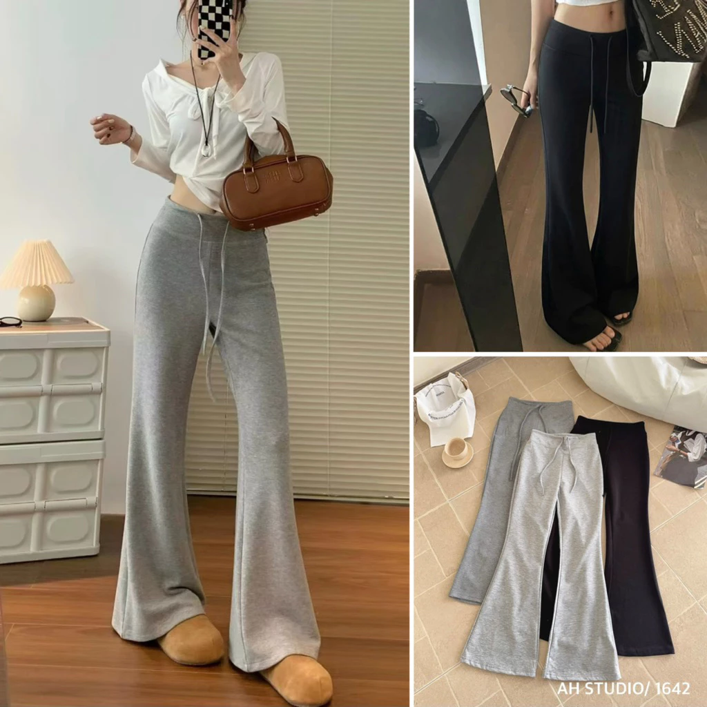 (NEW - BST Thu Đông) Quần Nỉ Umi Lưng Cao Ống Loe 3 Màu Basic Trẻ Trung Năng Động Q1642