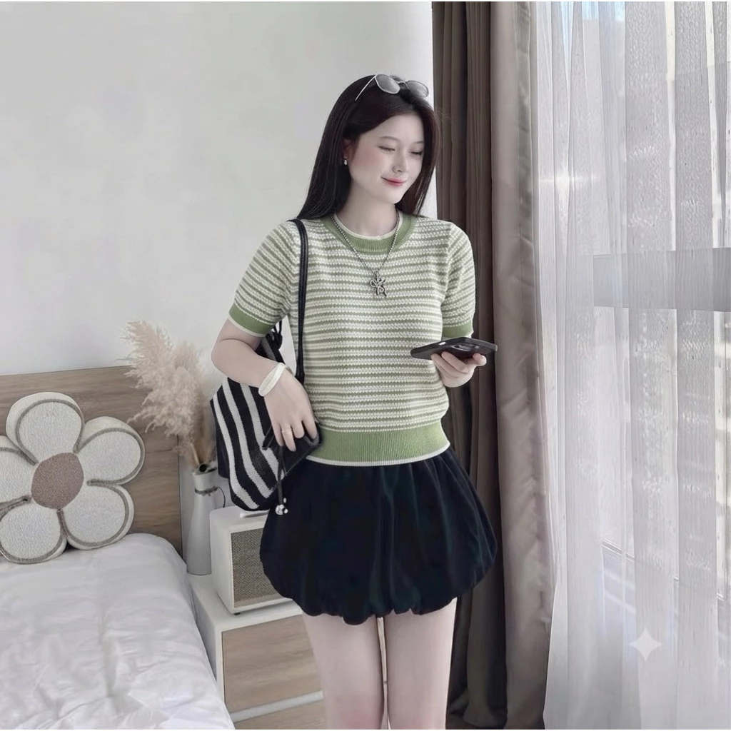 Áo dệt kim mingtoghi vip sọc kẻ đủ màu freesize 40-57kg
