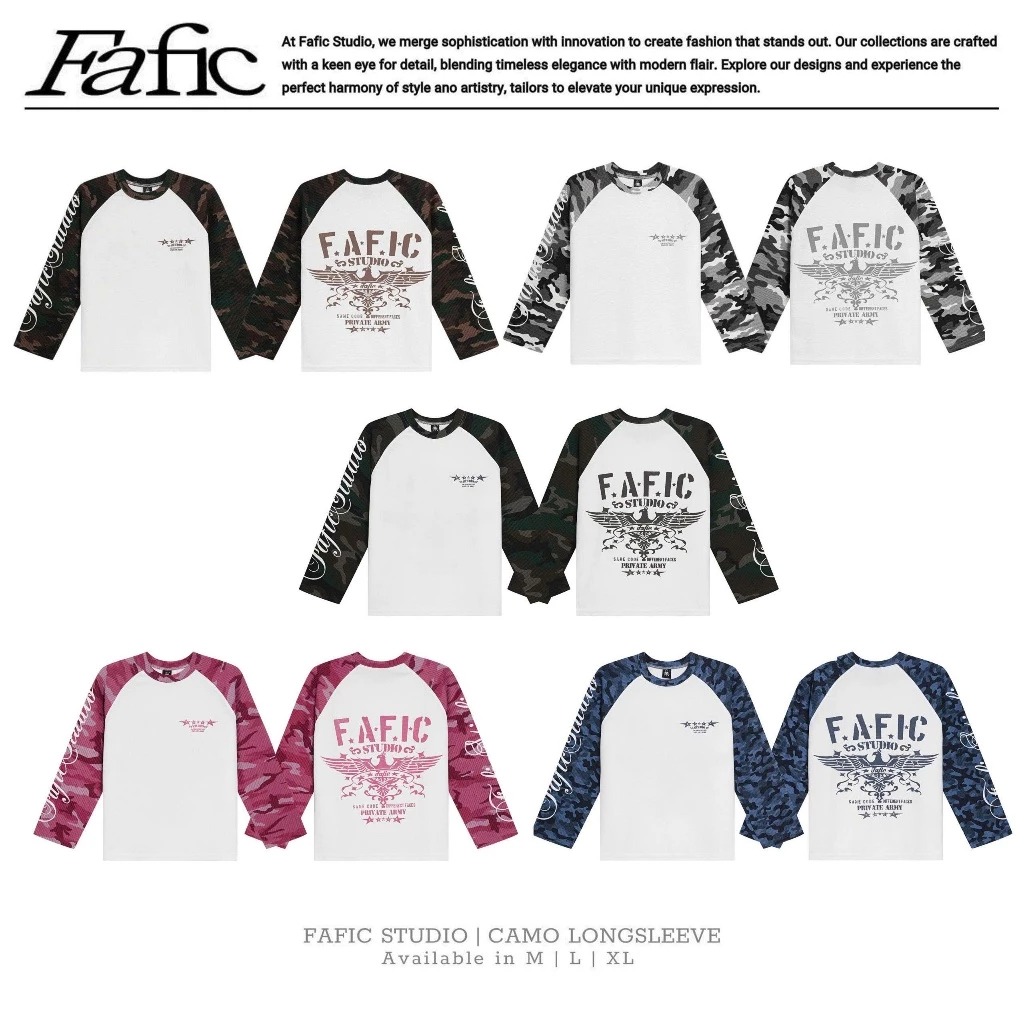 Áo Thun Tay Dài Boxy CAMO LONGSLEEVE FAFIC studio longsleeve shirt form rộng vải waffle nam nữ Unisex local brand