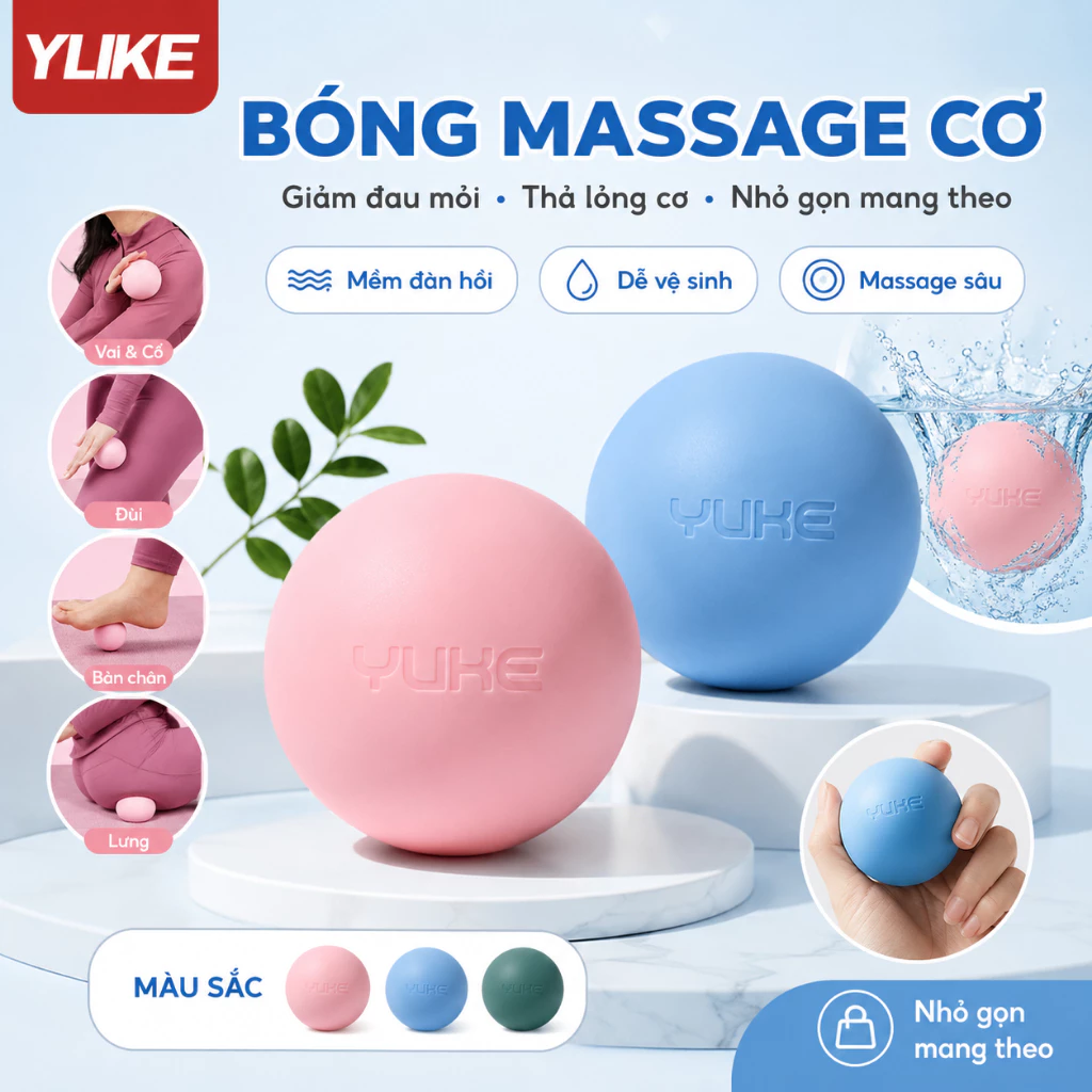 Bóng massage cơ Shiwei thể thao, giúp hỗ trợ massage giảm đau nhức cơ thể thiết kế nhỏ gọn JMQ017