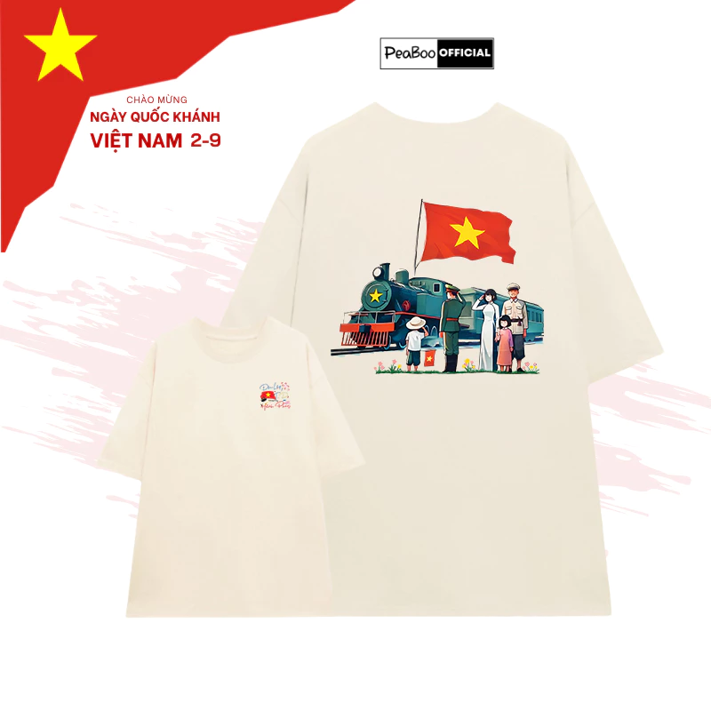 Áo Thun Nữ, Áo Phông Unisex By PEABOO Mã TN Monster Chất Cotton Thoáng Mát Form Rộng Tay Lỡ Cho Nam Nữ