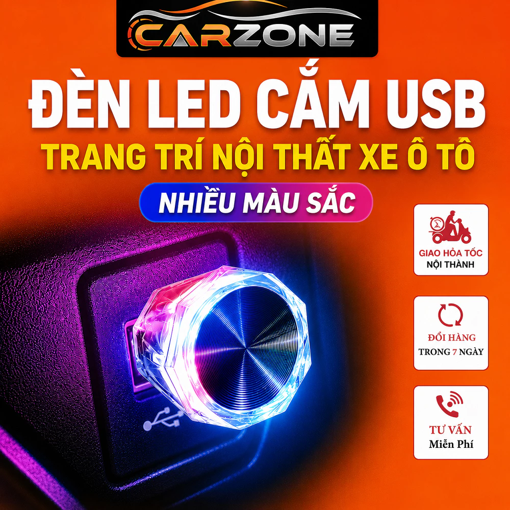 Đèn Led USB Mini - Cắm Trăng Trí Nội Thất Xe Ô Tô, Phòng Ngủ Tiện Lợi