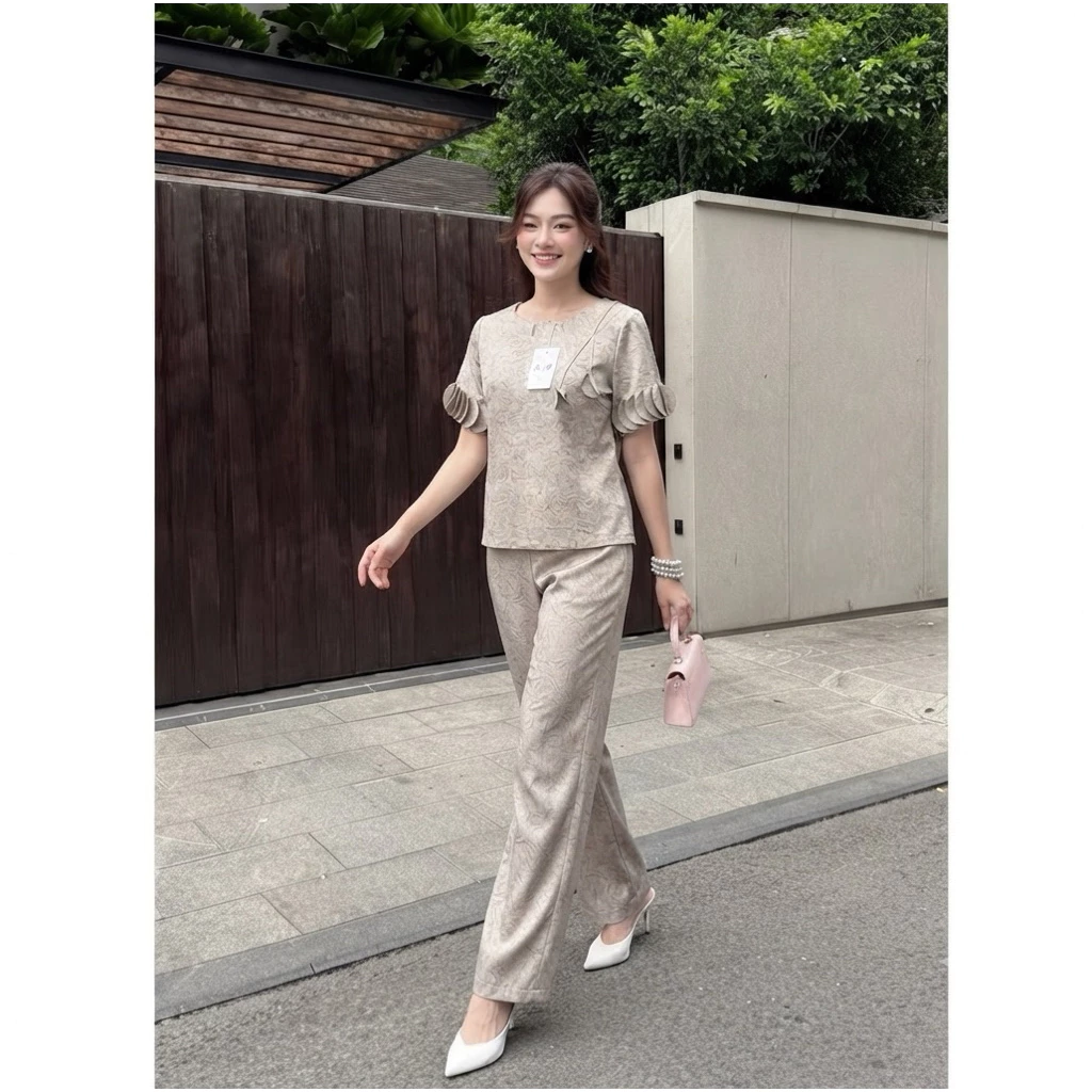 Set lụa pháp tay ngắn thiết kế nhiều mẫu sang, đẹp không đụng hàng size 2Xl 50-67kg mặc đẹp