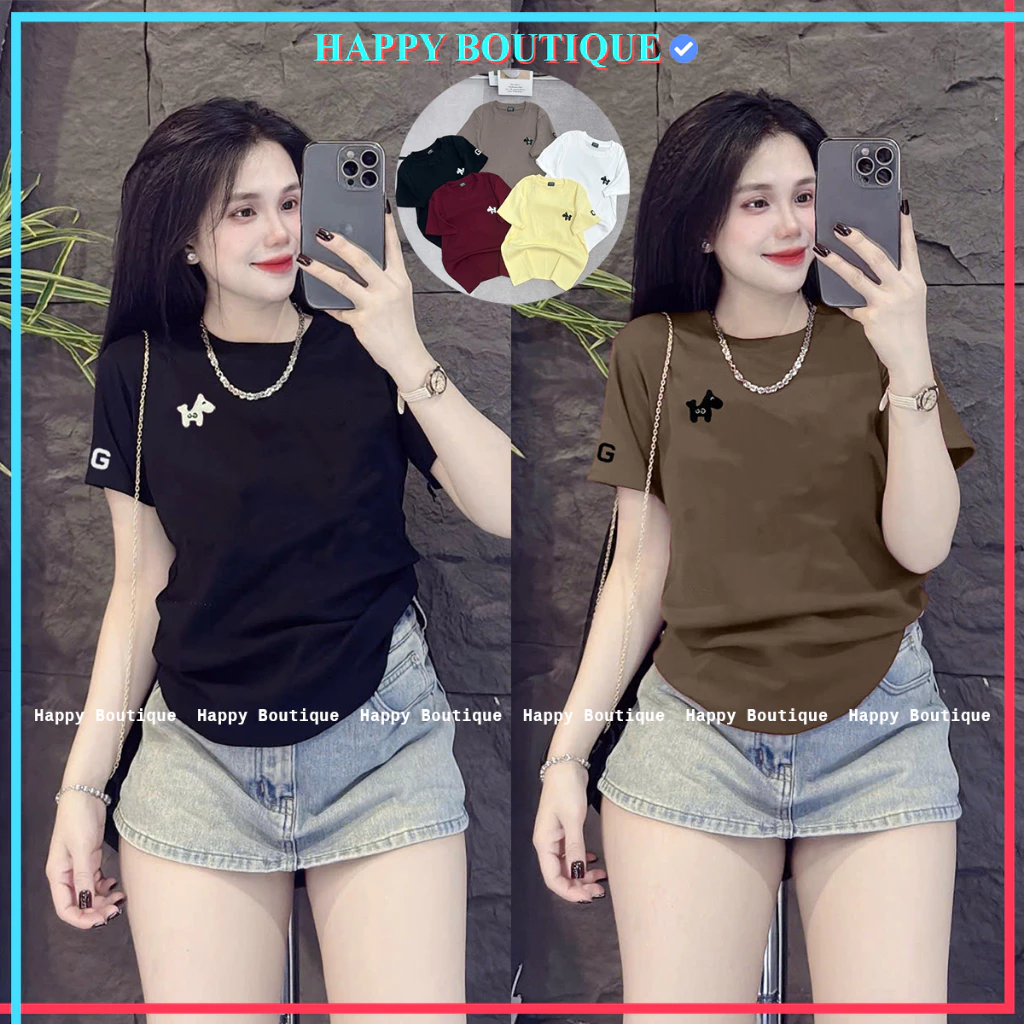 [40~60kg] Áo Thun Dáng Vừa Nữ B18 Vải BORIP Cotton Mềm Mịn Thoáng Mát [C.Ú.N]