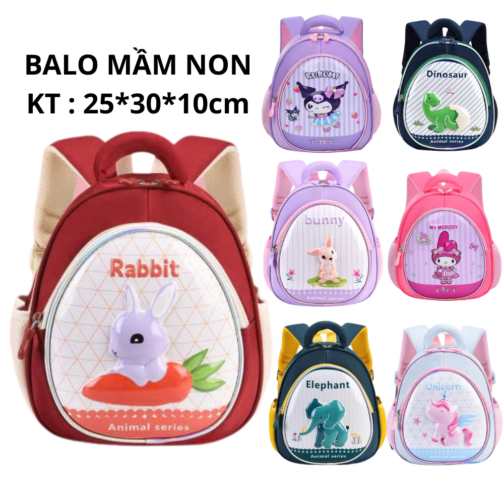 Balo mầm non labubu bé gái, ba lô mẫu giáo đi nhà trẻ từ 1 đến 5 tuổi in nổi 3D cao cấp-Shopgiaytui