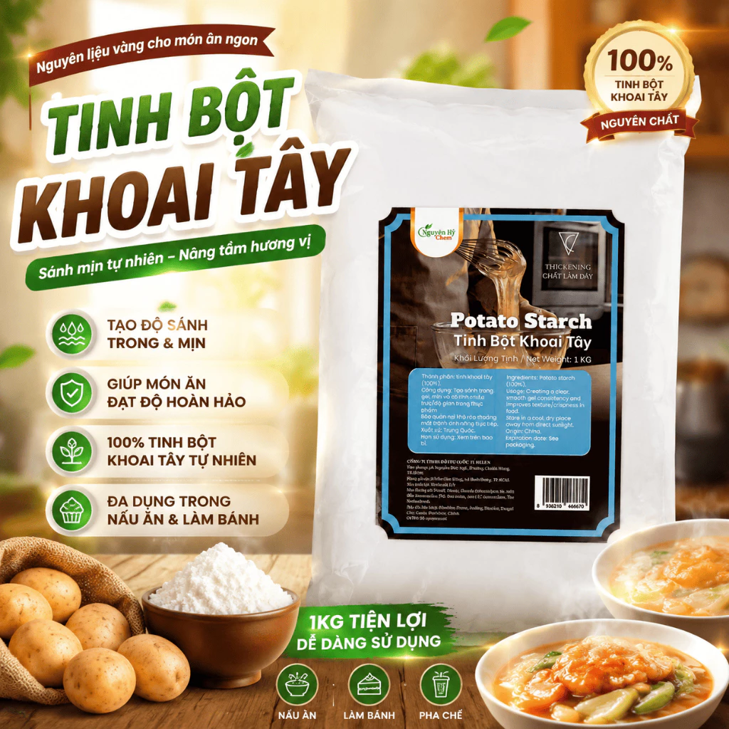 Bột năng Hà Lan cối xay gió WINDMILL 1kg (tinh bột khoai tây)