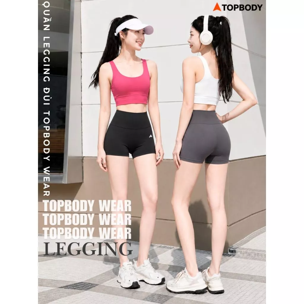 Quần Legging Đùi TOPBODY Cạp Cao Co Dãn 4 Chiều, Hỗ Trợ Nâng Mông Tôn Dáng Cho Nữ QUAYG11