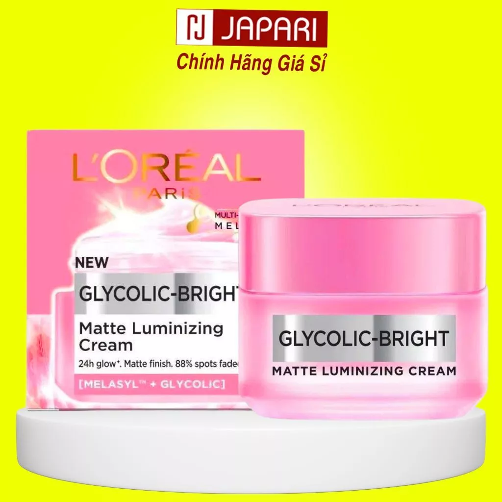 Kem Dưỡng Sáng Da Loreal Glycolic Bright 30ml - Kem Dưỡng L'Oreal Cấp Ẩm Phục Hồi, MờThâm Nám/Mụn - Japari