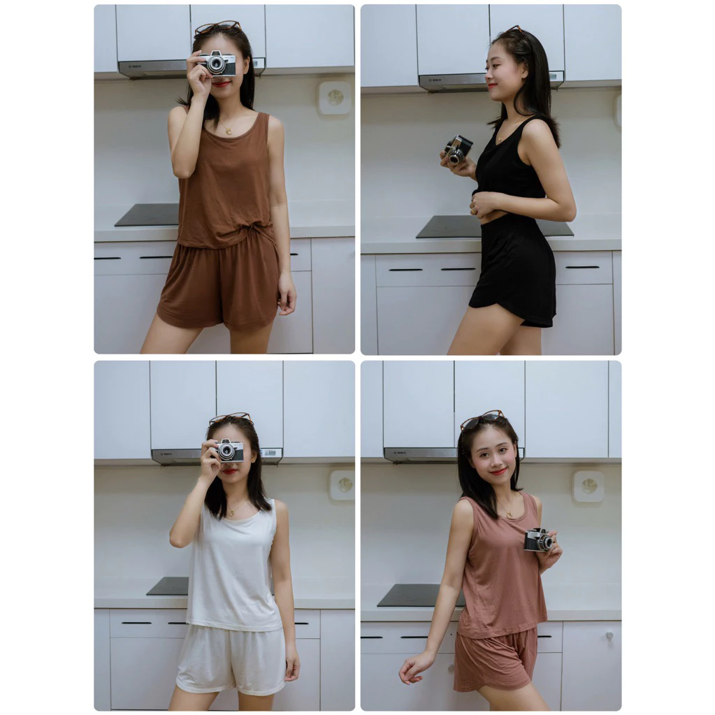 [HÀNG CHUẨN] Betis Bộ Đồ Ngủ Ba Lỗ Cotton Mặc Ở Nhà Form Rộng Thoải Mái Đủ Màu Size 35-80kg Thun Lạnh Co Giãn 4 Chiều