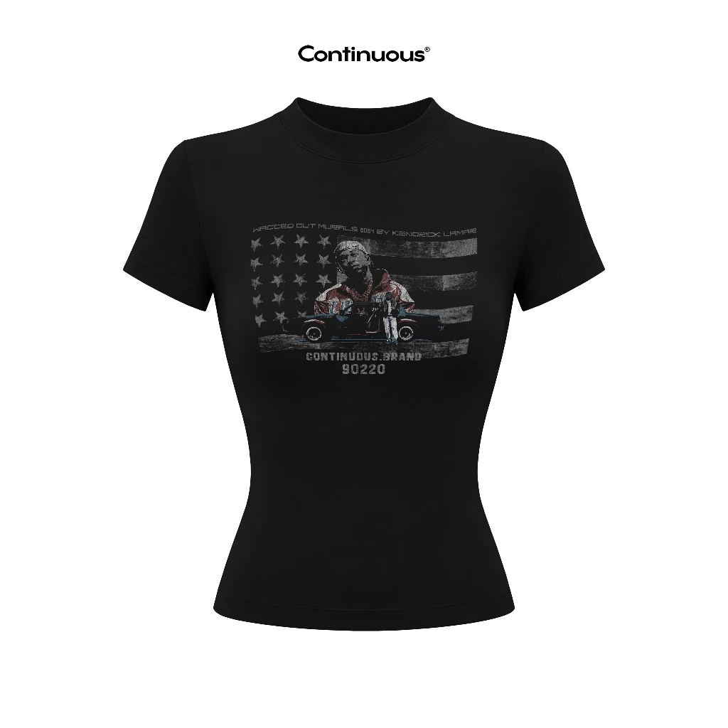Áo thun Baby tee ôm body dáng dài Continuous - KENDRICH LAMAR