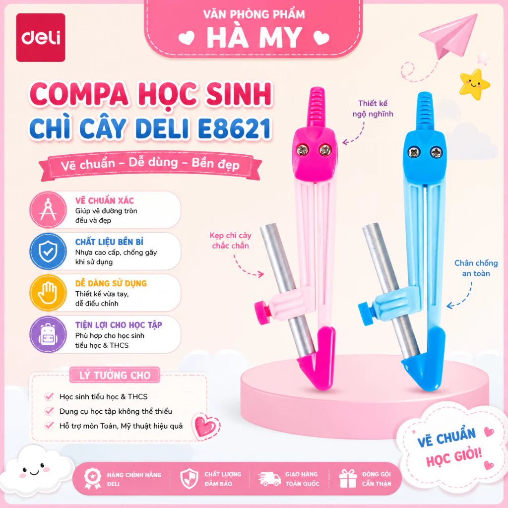Compa Học Sinh Chì Cây Deli E8621