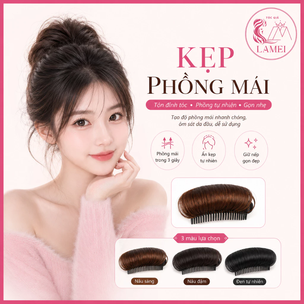 Kẹp Phồng Tóc Mái giúp tóc bồng bềnh sang chảnh mã 112 Lamei