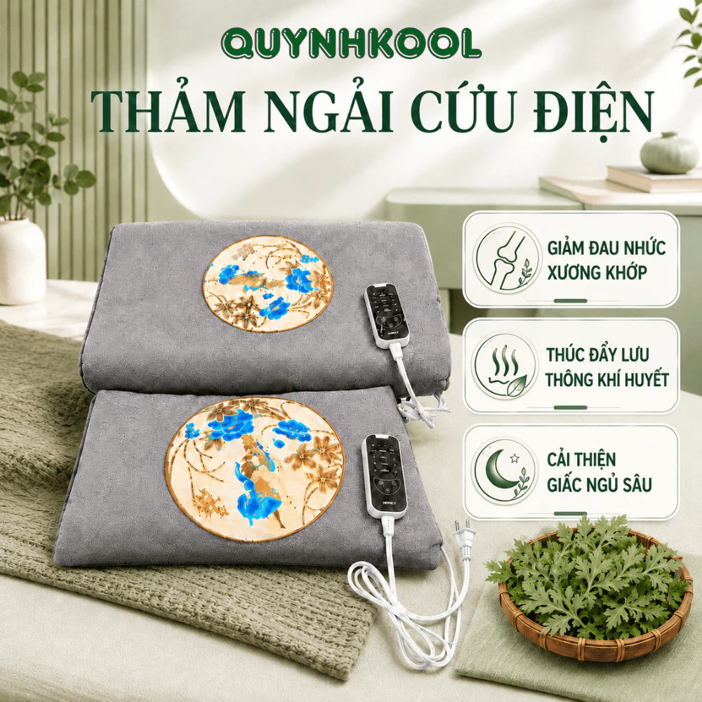 Thảm Ngải Cứu Điện Didooglt - Sưởi Ấm Thư Giãn, Hỗ Trợ Giảm Đau Mỏi, Cải Thiện Giấc Ngủ