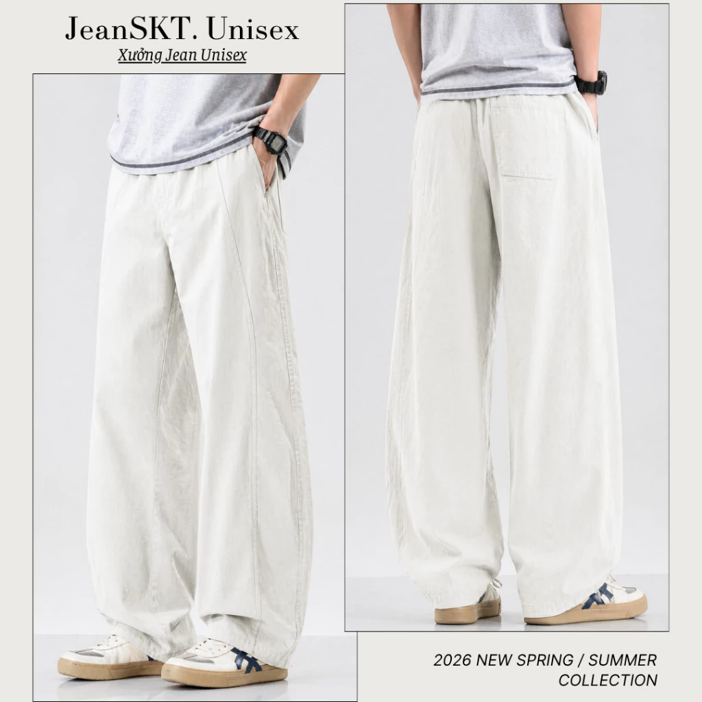 Quần Dài Kaki Form Dáng Suông ,Ống Cong  Nhẹ,Tôn Dáng Che Khuyết Điểm,,Chất Liệu Cotton Premium JEANSKTMAN
