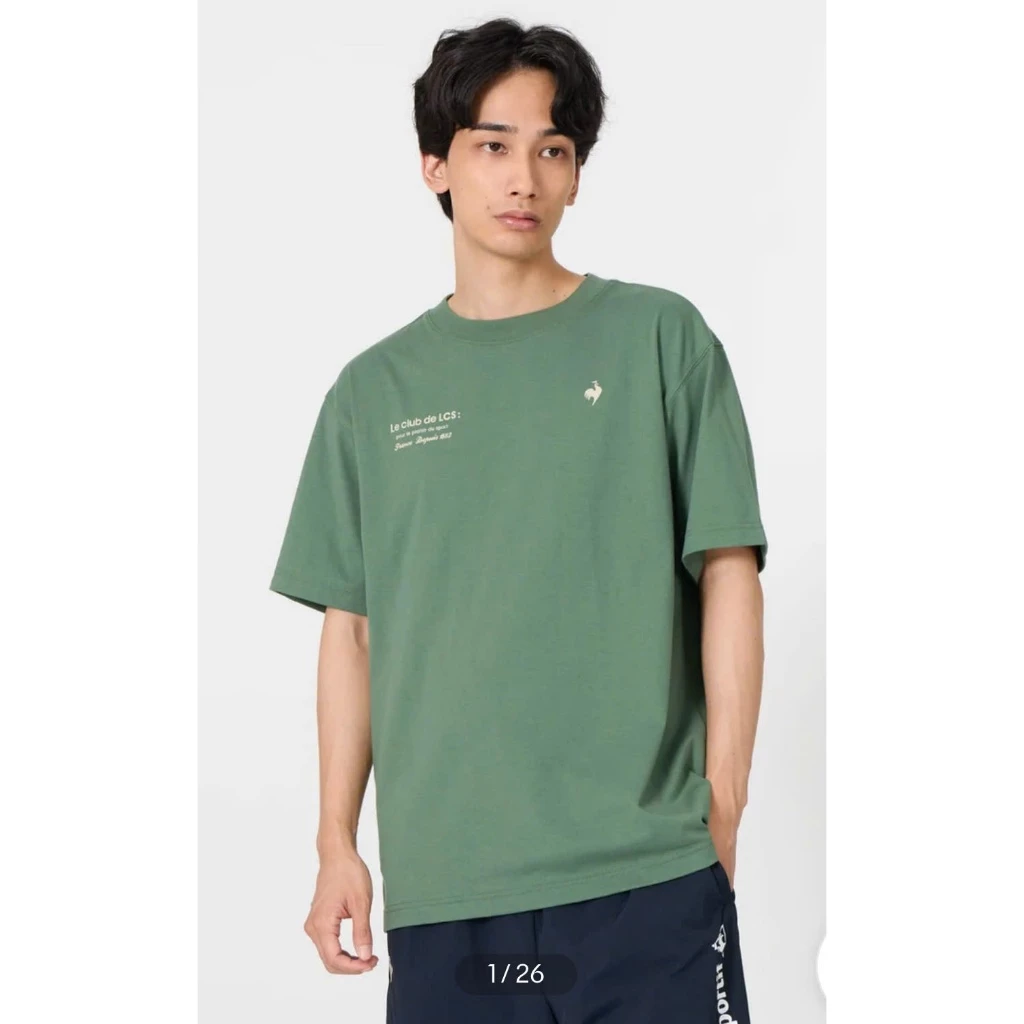 Áo thun cổ tròn Tee Le.coq xuất Nhật unisex form reglar fit sịn