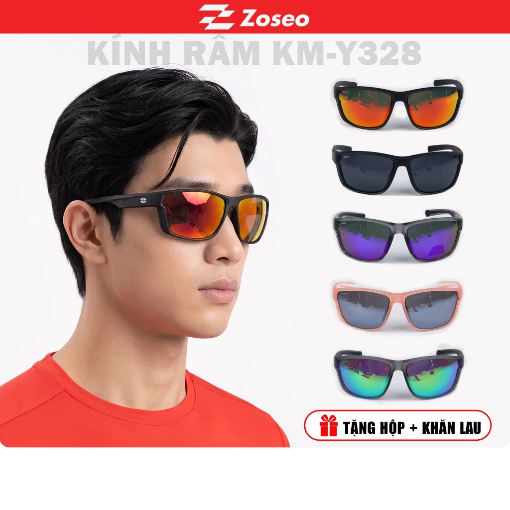 Kính Mát Nam Nữ Zoseo Y328 Gọng TR90 Siêu Nhẹ 24.2g Tròng Kính Phân Cực Polarized Chống UV400 Đi chơi, du lịch hàng ngày