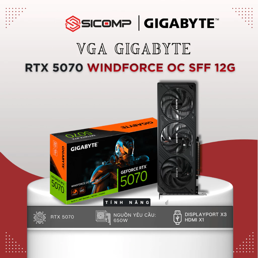 [FULL VAT] VGA GIGABYTE  5070 WINDFORCE OC SFF 12GB GDDR7, BH3Y