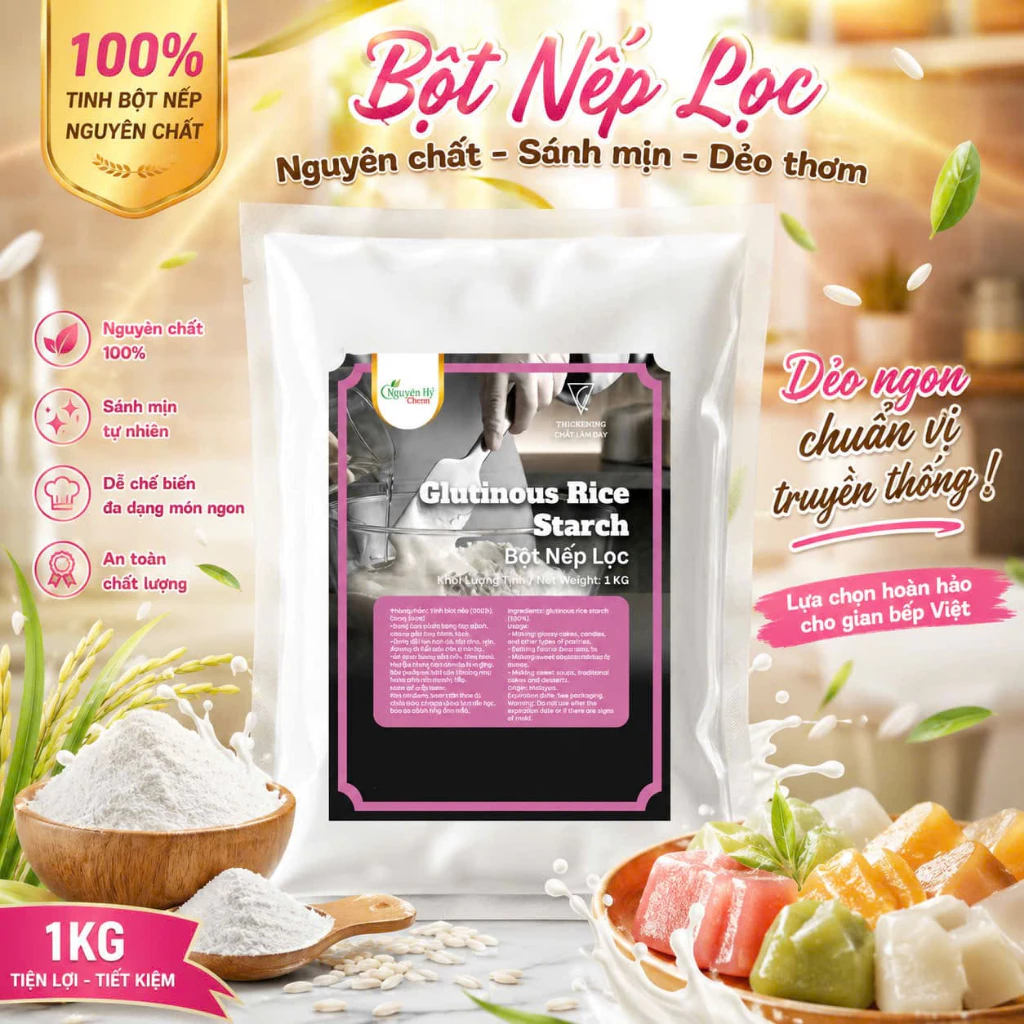 Bột Nếp Lọc Giá Tốt Làm Bánh Nguyên Hỷ Chemistry 500g / 1Kg