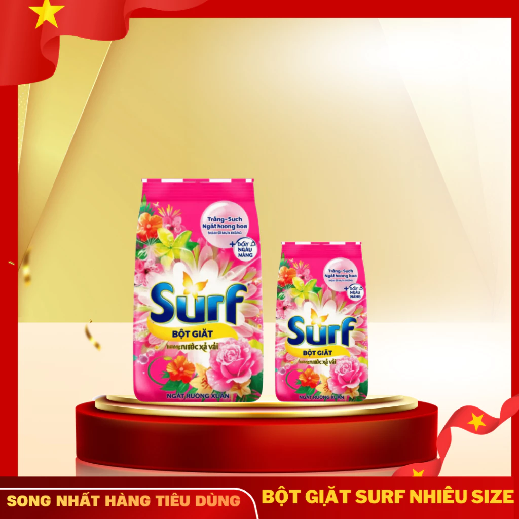 Bột Giặt Surf Ngát Hương Xuân 380g, 800g, 2kg