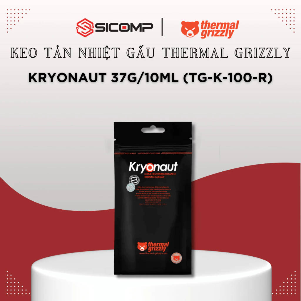 [FV] KEO TẢN NHIỆT GẤU THERMAL GRIZZLY KRYONAUT 37G/10ML (TG-K-100-R), HÀNG ĐỨC CHUẨN 100%