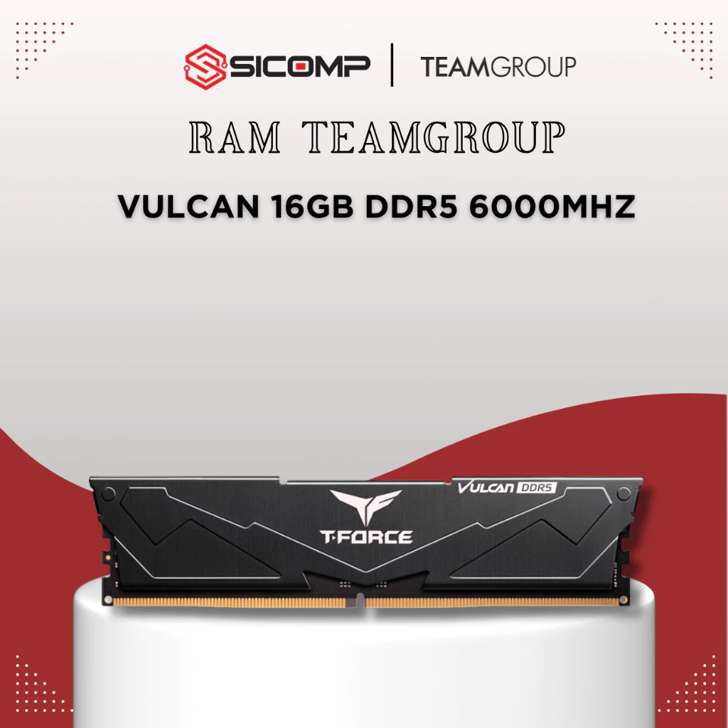 [FULL VAT] RAM TEAMGROUP VULCAN 16GB DDR5 6000MHZ, ĐEN, BH 36TH
