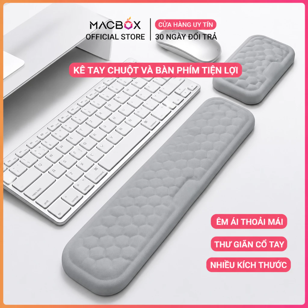 Kê tay bàn phím, chuột máy tính chống mỏi cổ tay Macbox