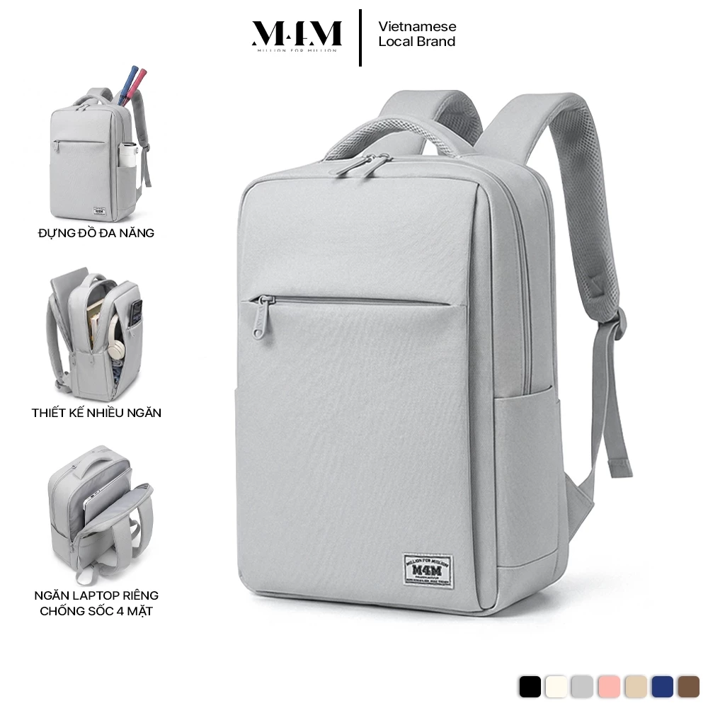Balo đựng laptop đi học đi làm cao cấp M4M ELITE Backpack BM011 Balo laptop chống sốc nhiều ngăn