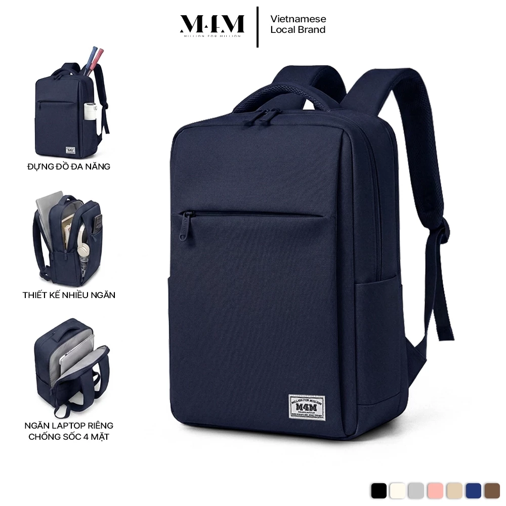 Balo laptop nam nữ đi học đi làm M4M ELITE Backpack BM011 Balo chống sốc laptop nhiều ngăn cao cấp
