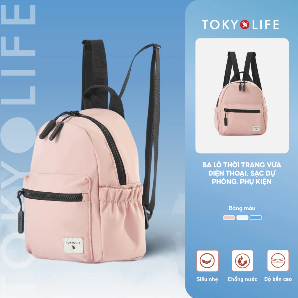 Ba lô thời trang vừa điện thoại, sạc dự phòng, phụ kiện TOKYOLIFE 40004164 (20x10x25cm) TDH