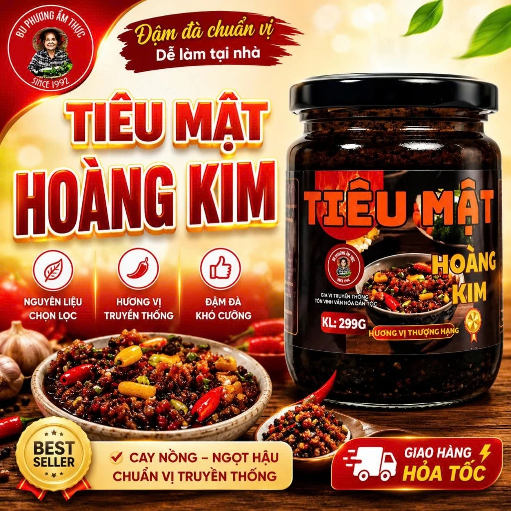 Tiêu Mật Hoàng Kim Bu Phương | Gia Vị Ướp Thịt, Kho Quẹt, Chấm Hải Sản