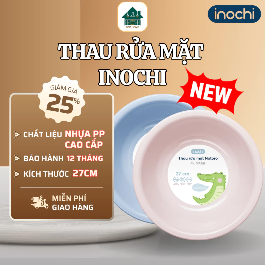 Thau Rửa Mặt Inochi Lòng Sâu Tiện Dụng, Đa Năng Dùng Trong Phòng Tắm Và Nhà Bếp - Bếp Home
