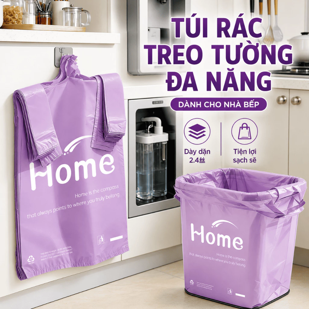 Túi Đựng Rác Đa Năng Có Quai Xách  Hương Hoa Nhài, Chất Liệu Dày, Dùng Cho Nhà Bếp & Ký Túc Xá