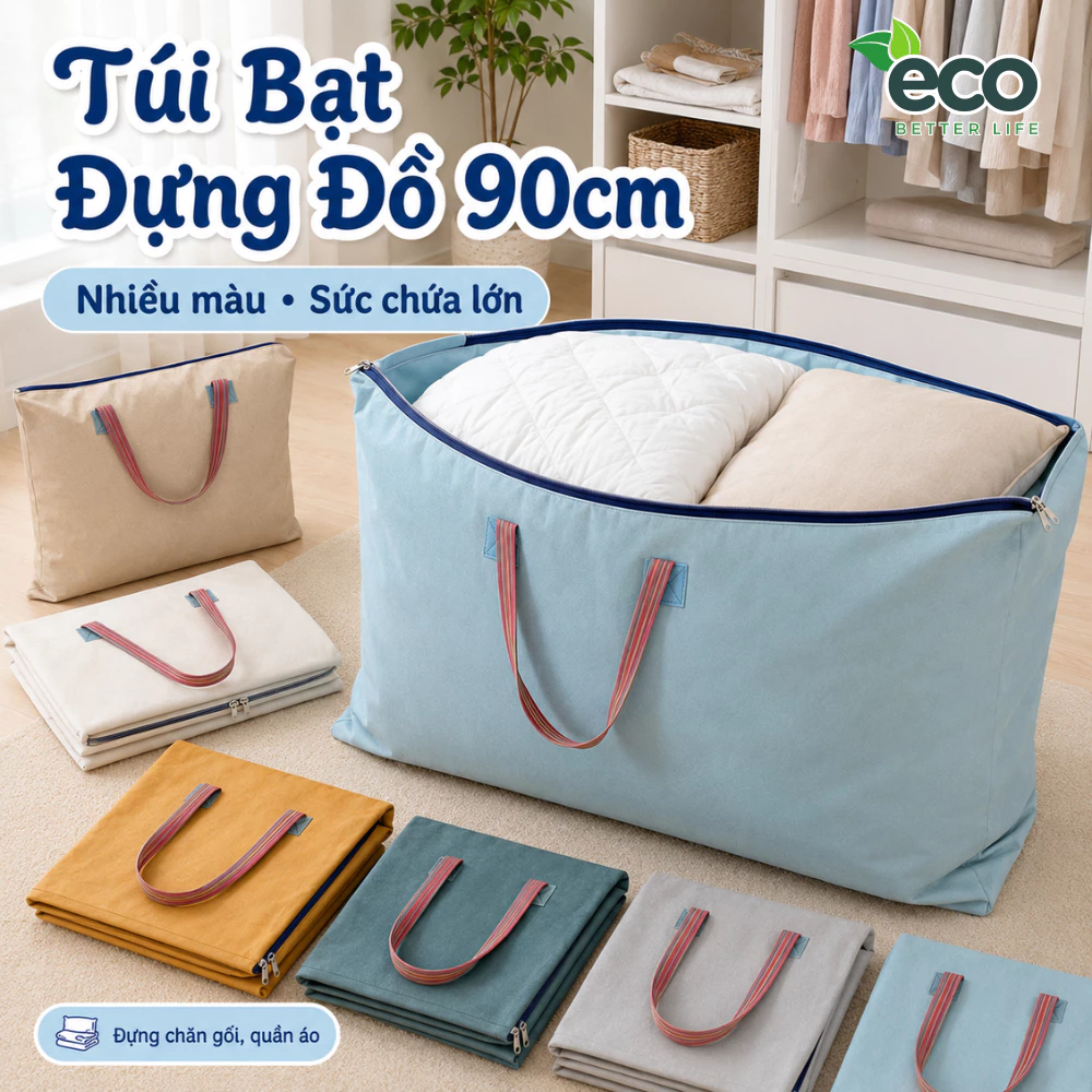 Túi bạt đựng đồ SIÊU TO 90CM đựng quần áo, chăn màn, Túi dứa vải bạt đựng đồ du lịch, chuyển nhà