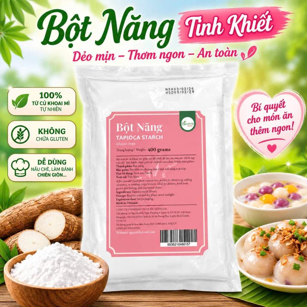 Bột Năng Hữu Cơ Nguyên Hỷ 150g/400g