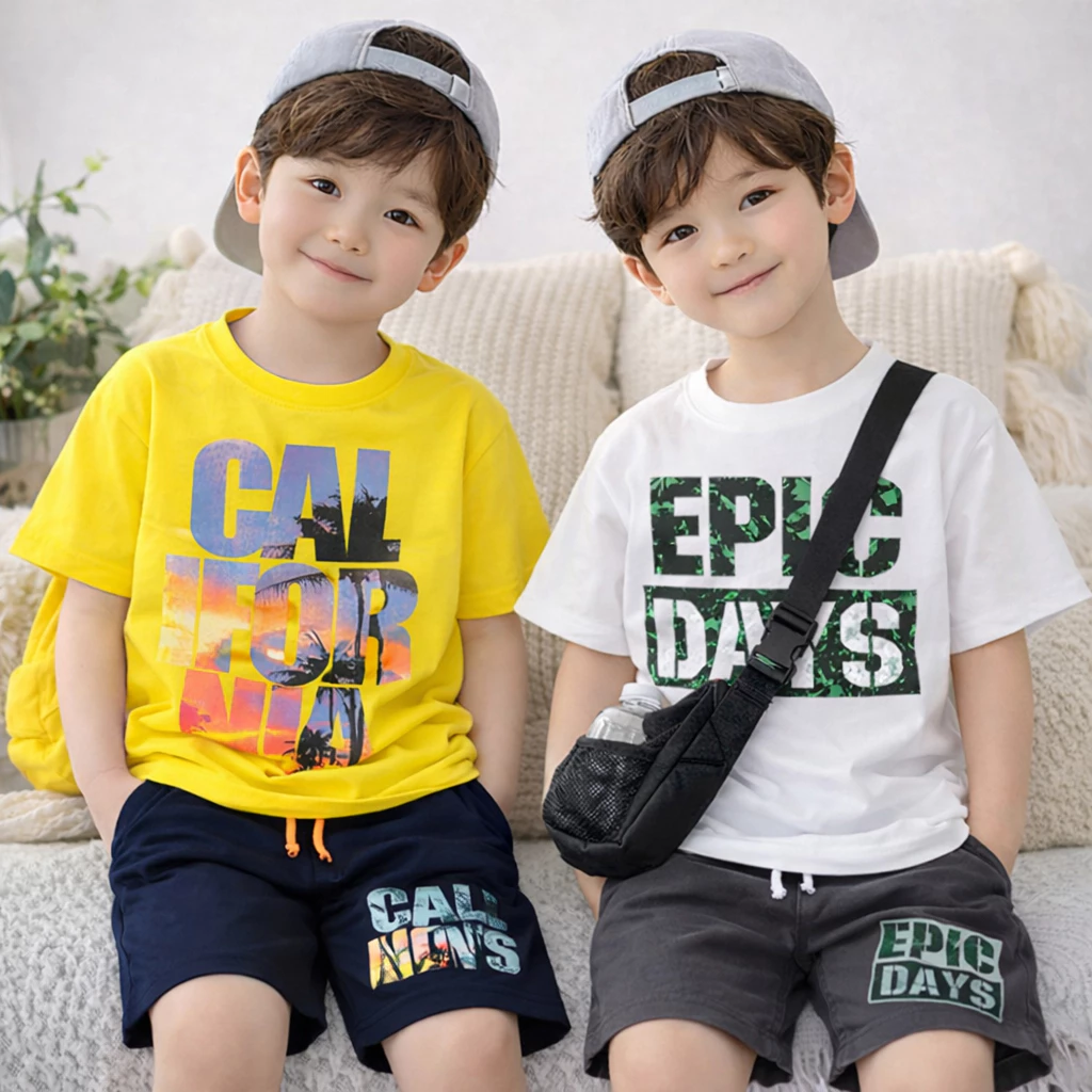 Sét Bộ Bé Trai Phong Cách Hàn Quốc Cho Bé 1-15 Tuổi - Chất Thun Cotton Mềm Mát - Thời Trang Hàn Quốc - Bộ Quần Áo EPic